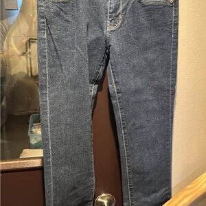 7 For All Mankind Blue Straight-Leg Jeans